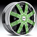 DUB Tycoon Spinner Custom (Chrome, Green, Black)